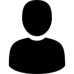 Vector illustration of a generic silhouette avatar of a person in black